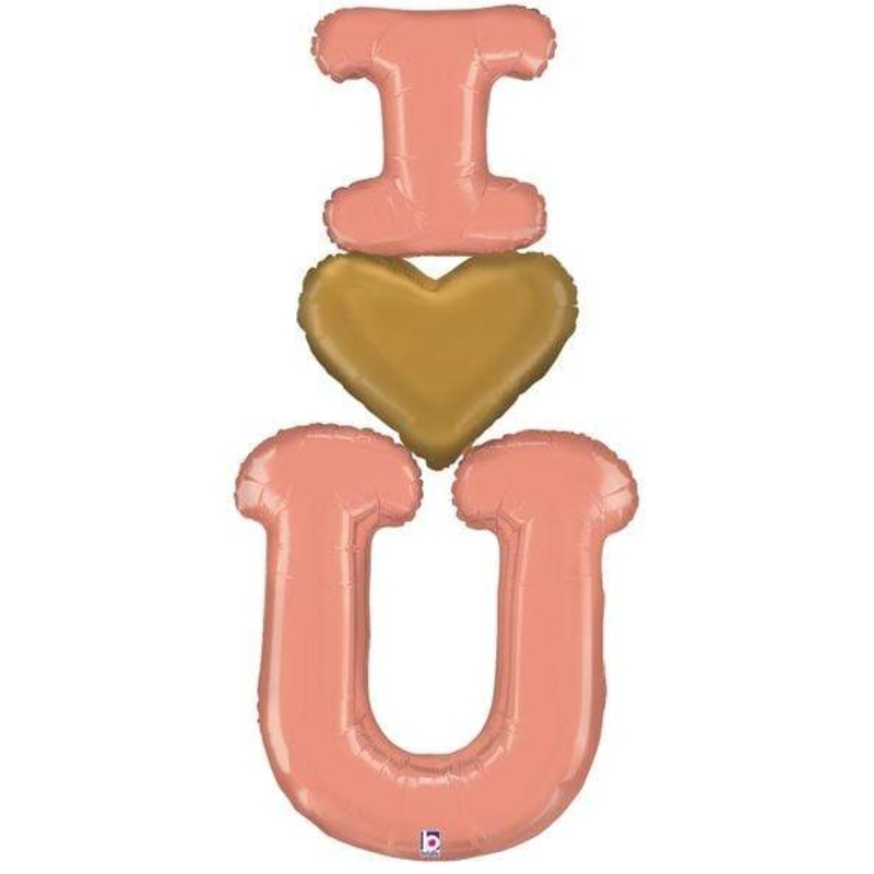 Rose Gold Giant I Heart U 60 Balloon