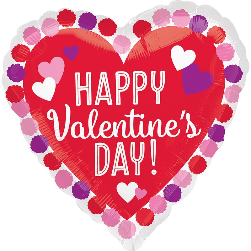 Valentine Pom Poms 17" Balloon