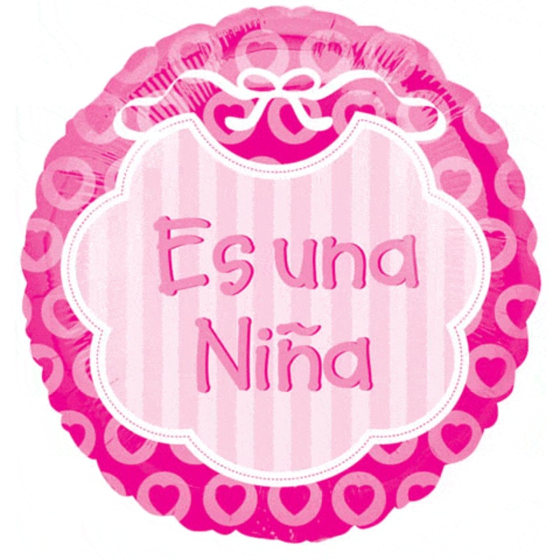 18 Es Una Nia Pink Spanish Balloon