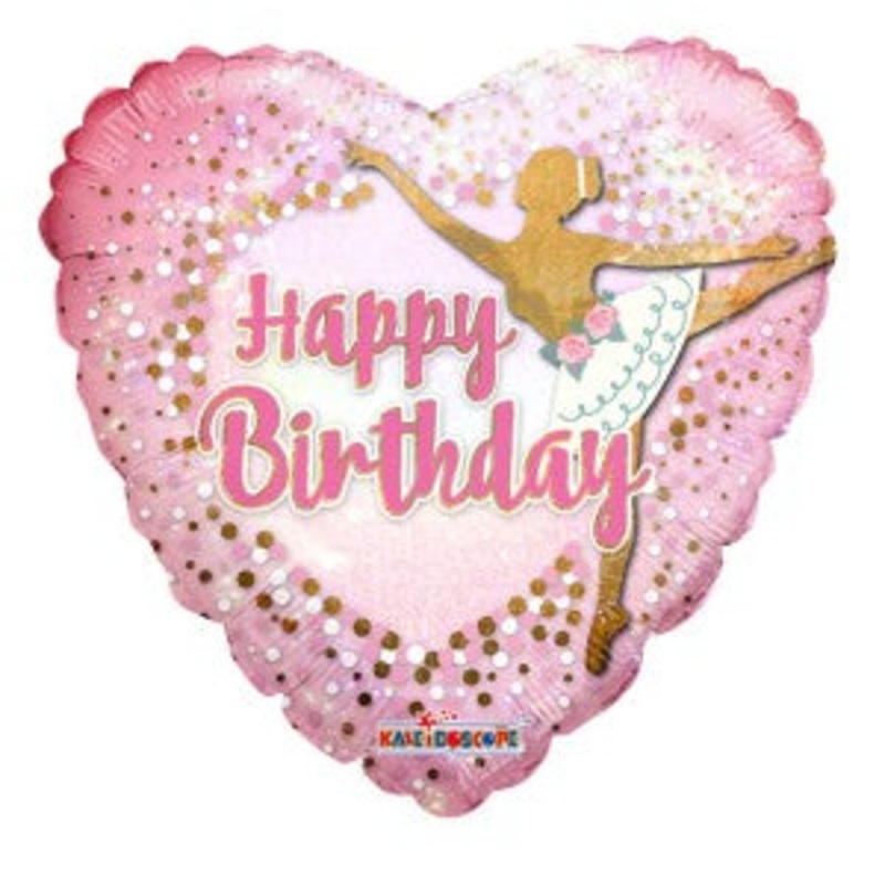 Birthday Ballerina Holographic 18 Balloon