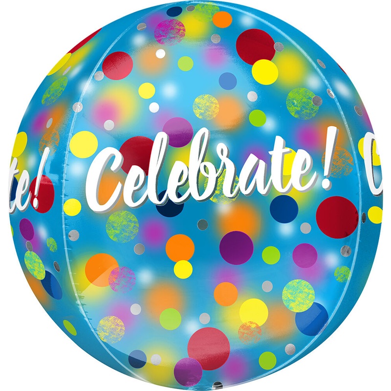 Celebrate Party Dots Orbz 16" Balloon