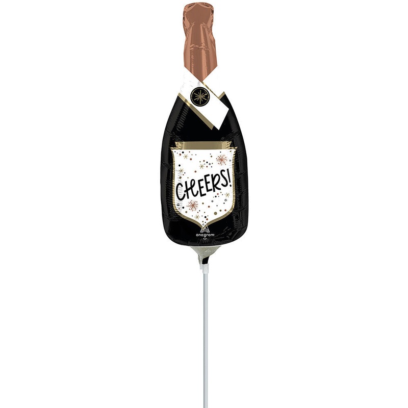 Cheers Confetti Bubbly Bottle 14" Balloon