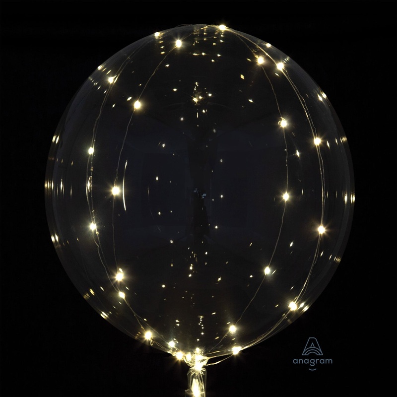 Crystal Clearz with White Lights 18 Balloon