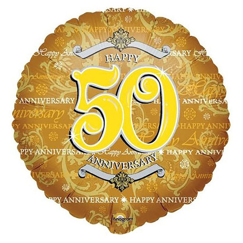 Golden Anniversary 18 Balloon
