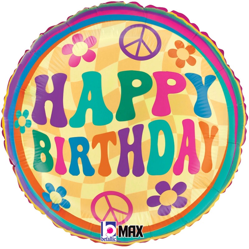 Groovy Birthday Daisies 18" Balloon