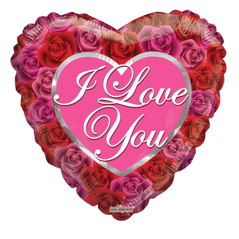 I Love You with Roses 18 Balloon