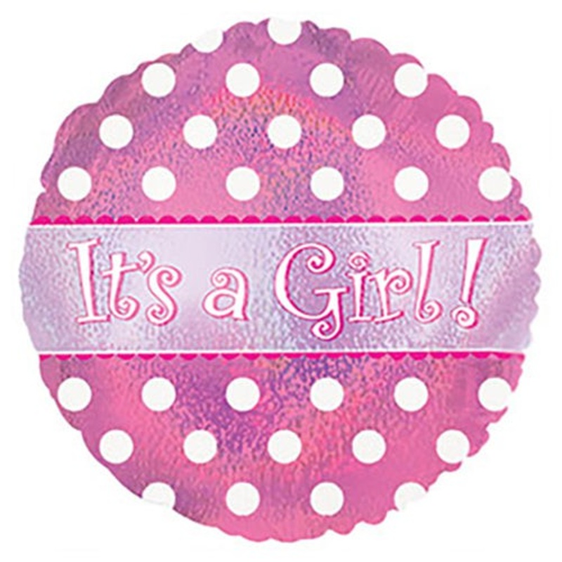 It's A Girl Dots Dazzleloon 17 Balloon