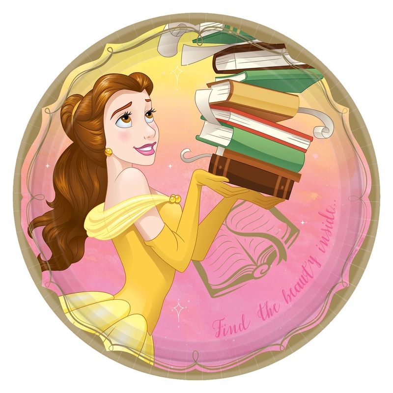 Princess Belle Plates 9 (8 count)