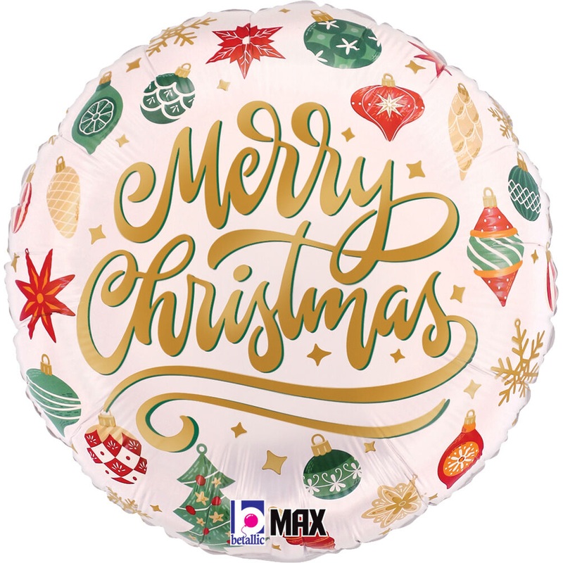 Satin Christmas Vintage Ornaments 18" Balloon
