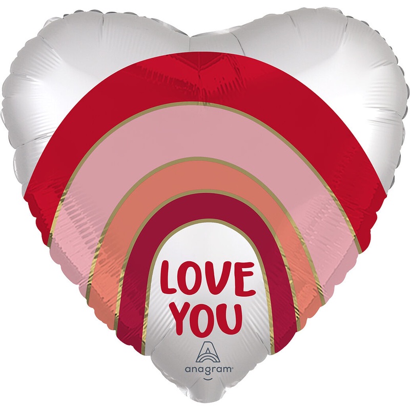 Satin Love You Rainbow 18" Balloon