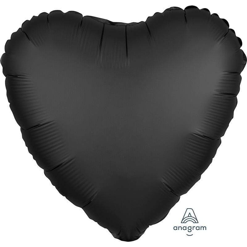 Satin Luxe Onyx Heart 18 Balloon