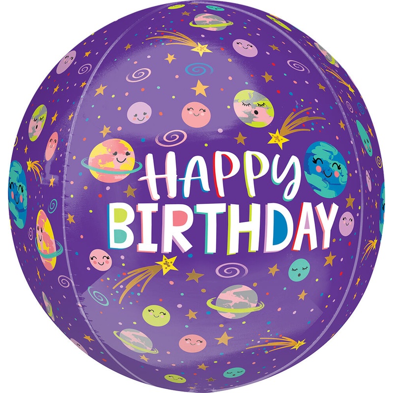 Smiling Galaxy Orbz 16" Balloon