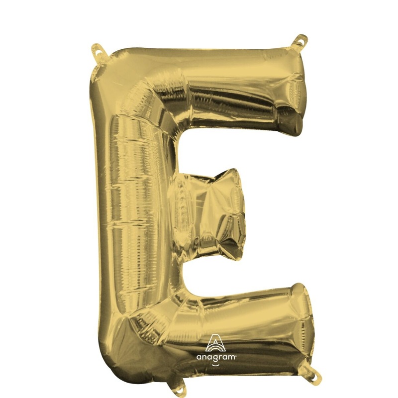 White Gold Letter E 16" Balloon