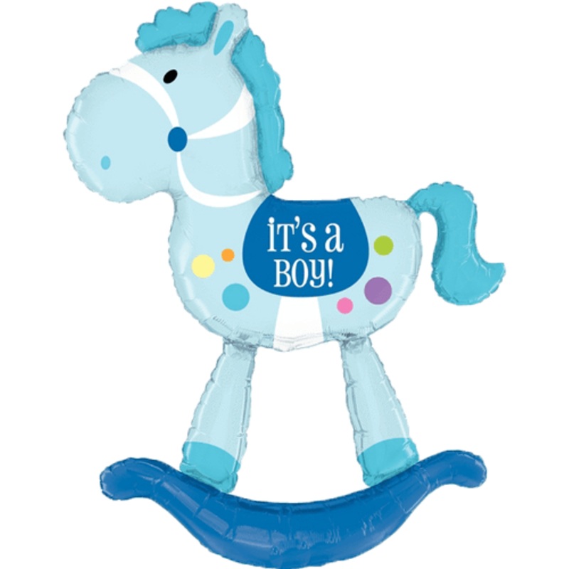 60" Giant It's a Boy Rocking Horse Balloon