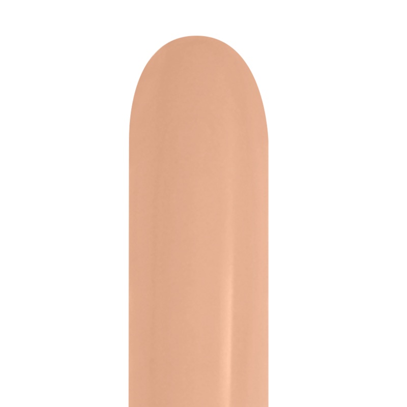 Deluxe Peach Blush 260B Latex Balloons (50 count) Nozzles Up