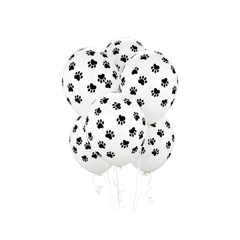 Dog Paws 12 Latex Balloons (36 Pieces)