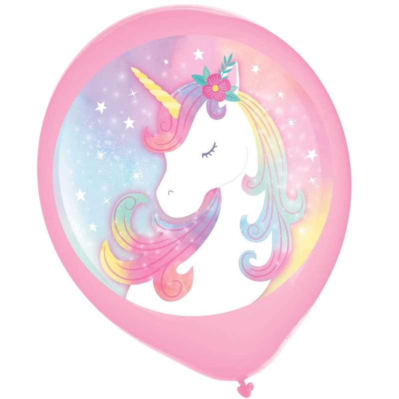 Enchanted Unicorn Latex Balloons 12 Latex Balloons (5 count)