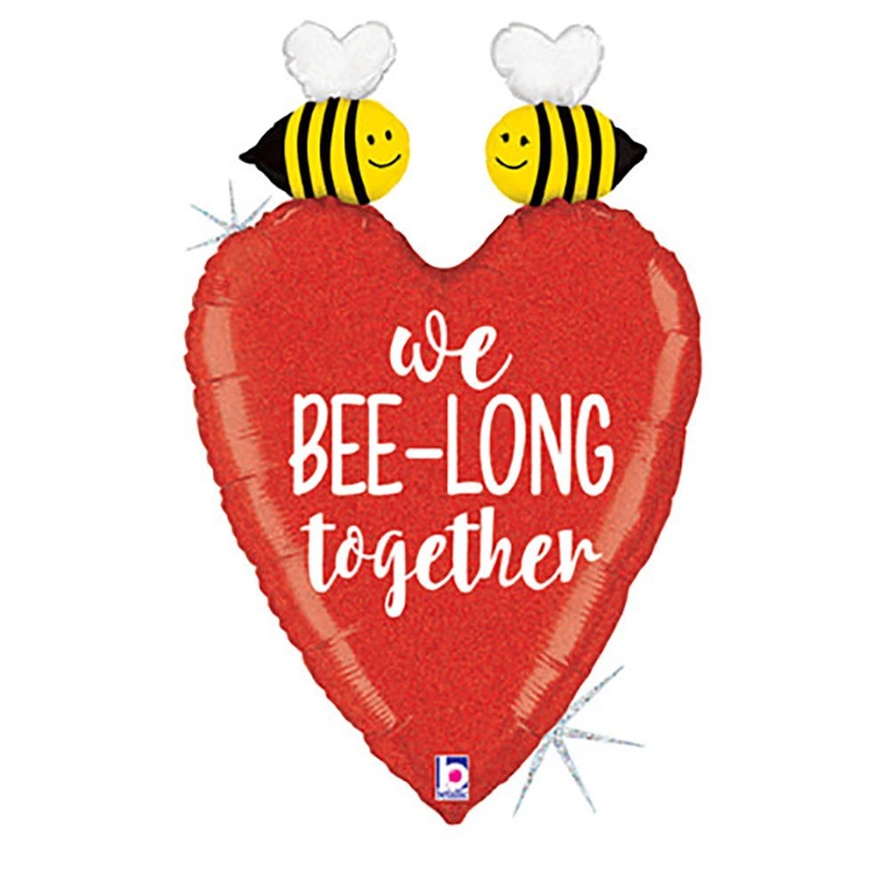Glittering We Bee-long Together 25 Balloon