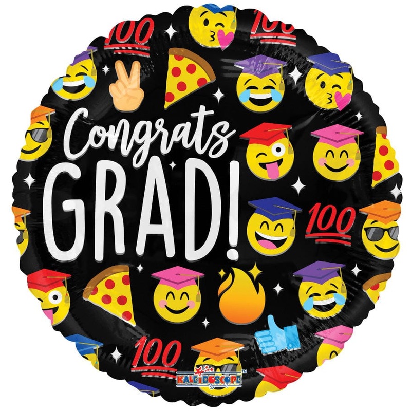 Grad Emoticons 18 Balloons (Flat count)