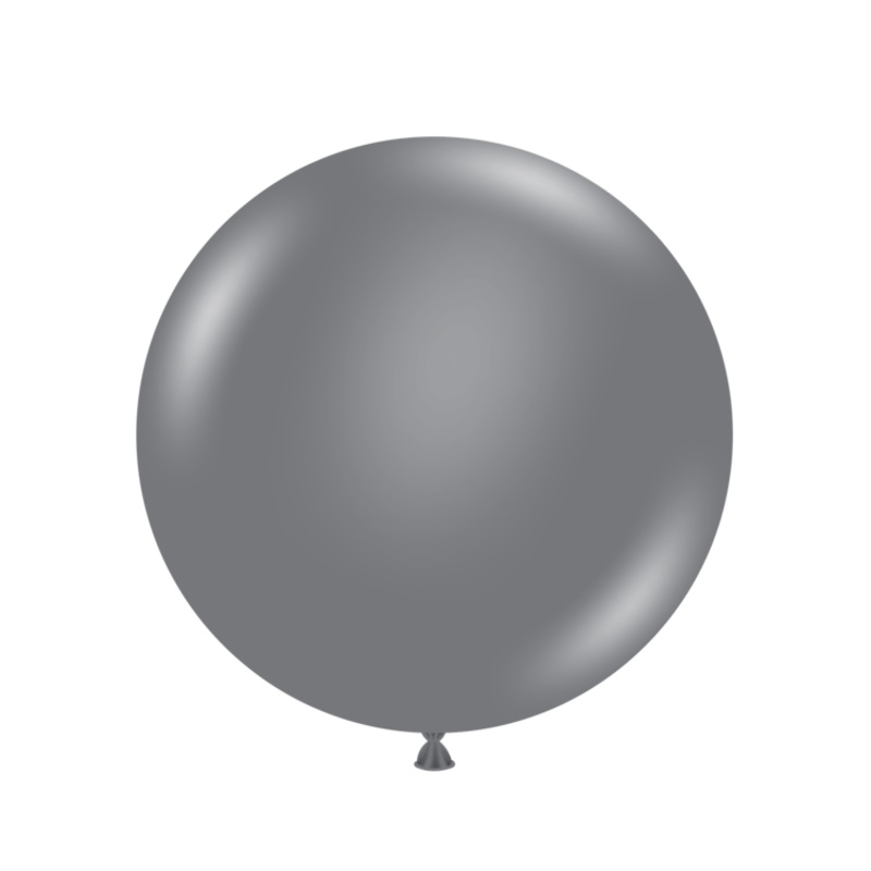 Gray Smoke 24 Latex Balloons (3 count)