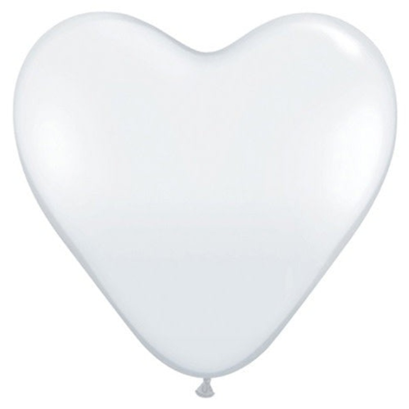 Hearts - Diamond Clear 6 Latex Balloons (10 count)