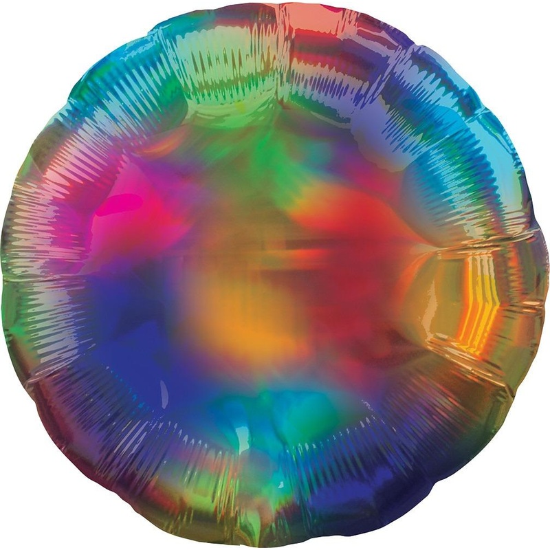 Iridescent Rainbow Round 18 Balloon