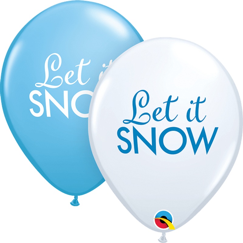 Let it Snow Assorted 11 Latex Balloons (50 count)