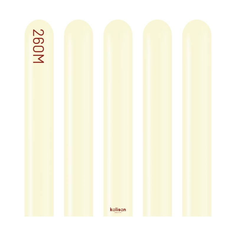 Macaron Pale Yellow 260 Latex Balloons (100 count)