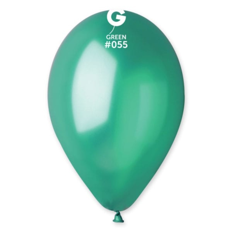 Metallic Metal Green #55 12 Latex Balloons (50 count)