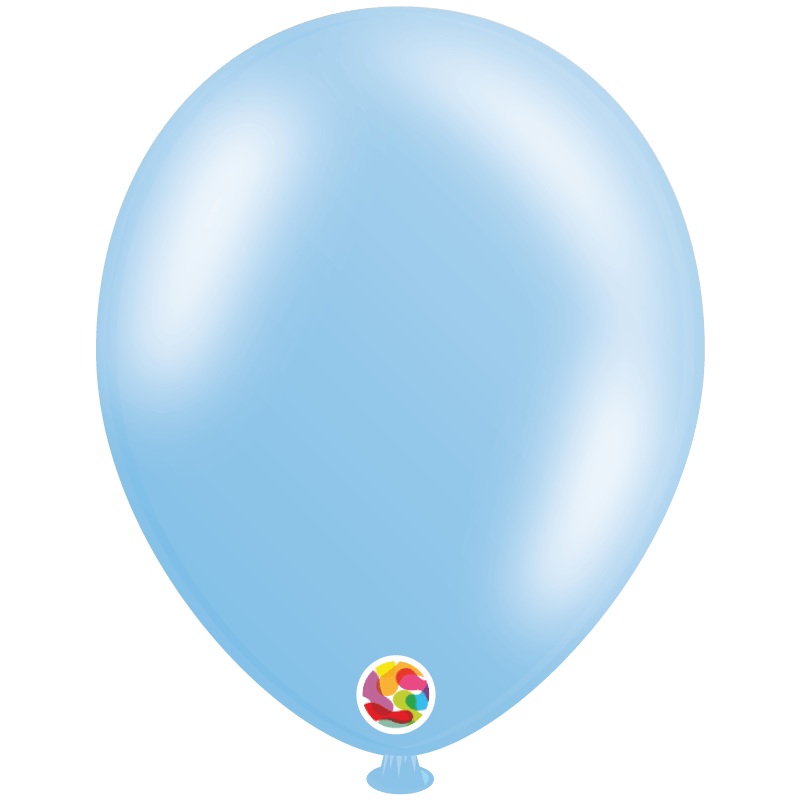Metallic Sky Blue 5 Latex Balloons (100 count)