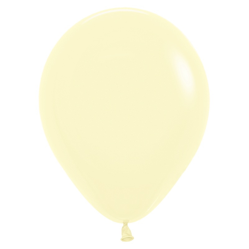 Pastel Matte Yellow 11 Latex Balloons (100 count)