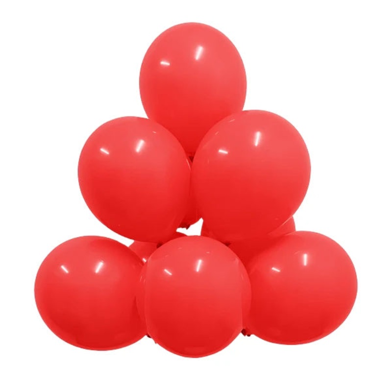 Pastel Red 5 Latex Balloons (100 count)