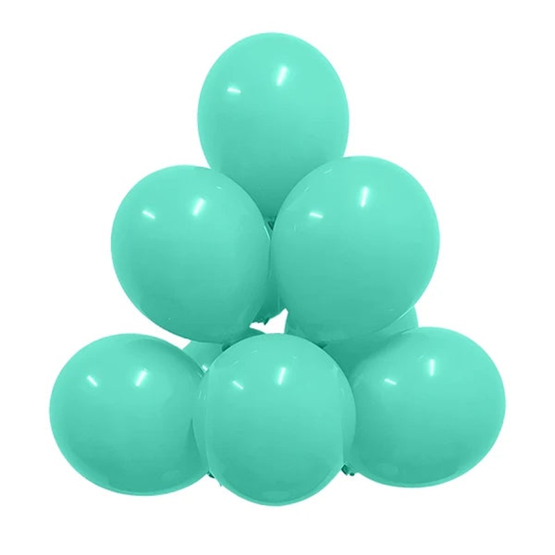 Pastel Turquoise 12 Latex Balloons (100 count)