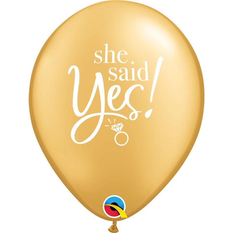 She Said Yes 11 Latex Balloons (50 count)