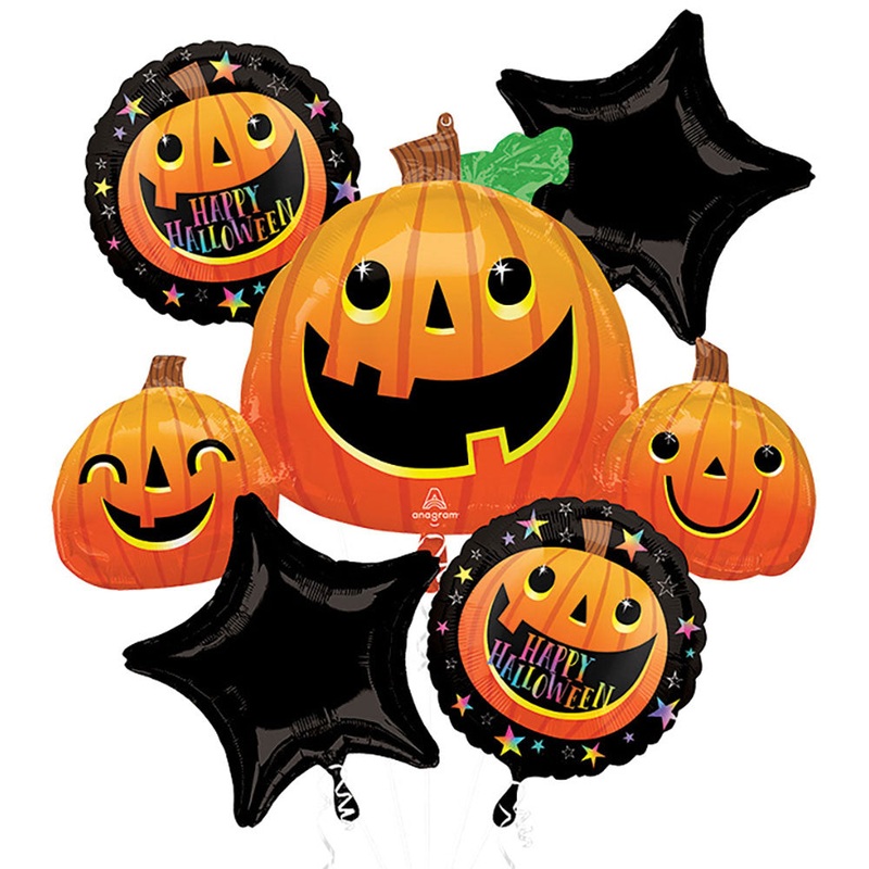 Smiley Halloween Pumpkins Bouquet