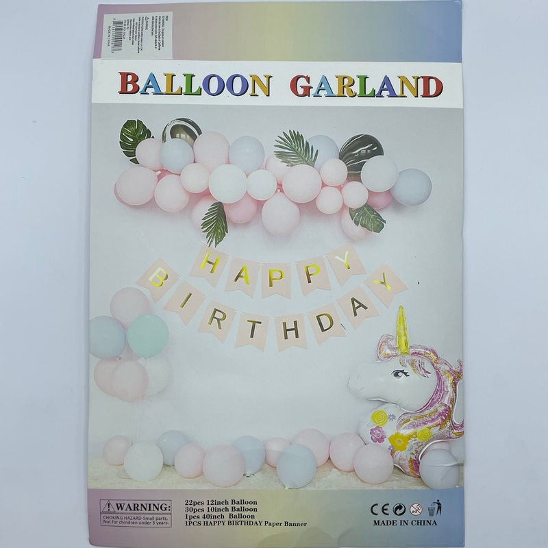Unicorn Birthday Balloon Garland Kit