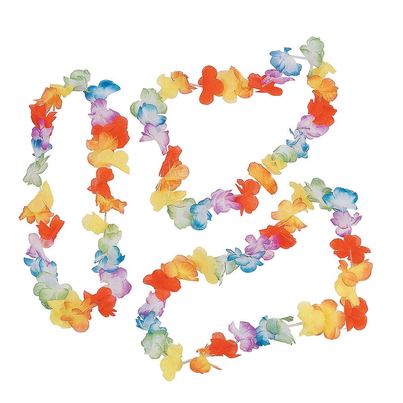36" Silk Double Petal Flower Lei
