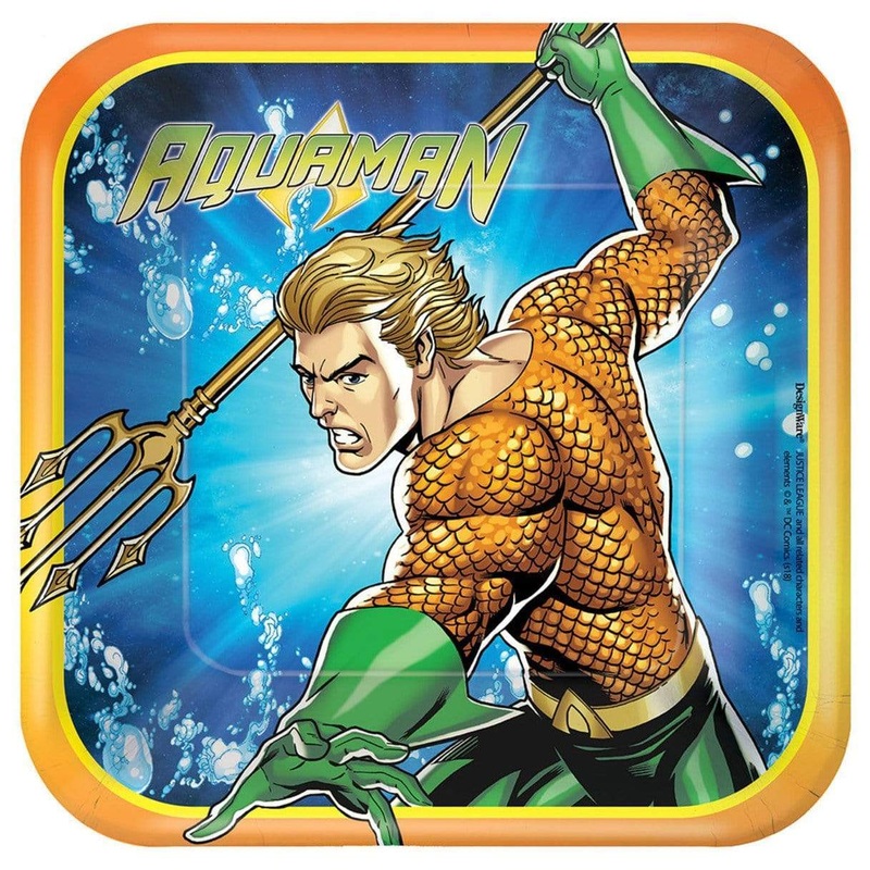 Aquaman 7 Plates (8 count)