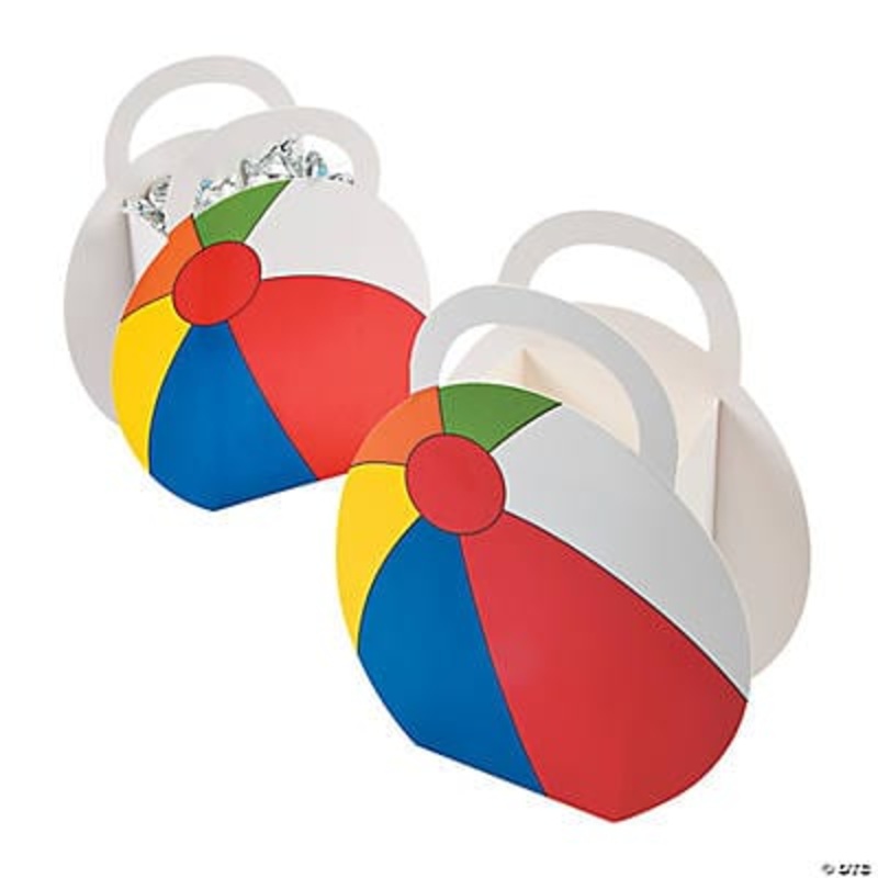 Beach Ball Treat Boxes 3 x 3 x 4.75 (12 count)