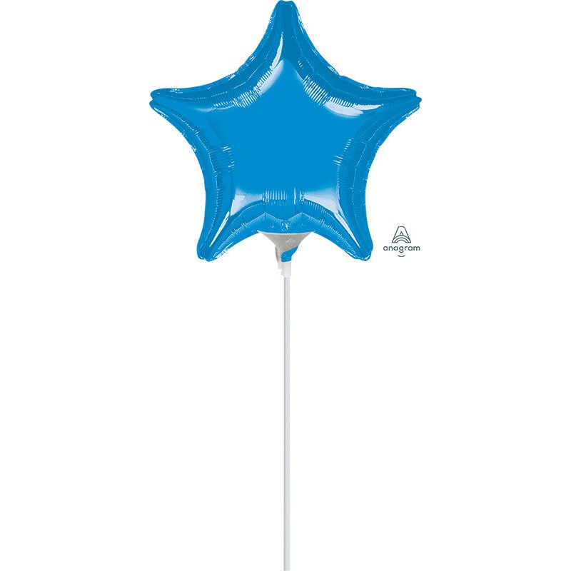 Blue Star 9" Air-fill Balloon (requires heat sealing)