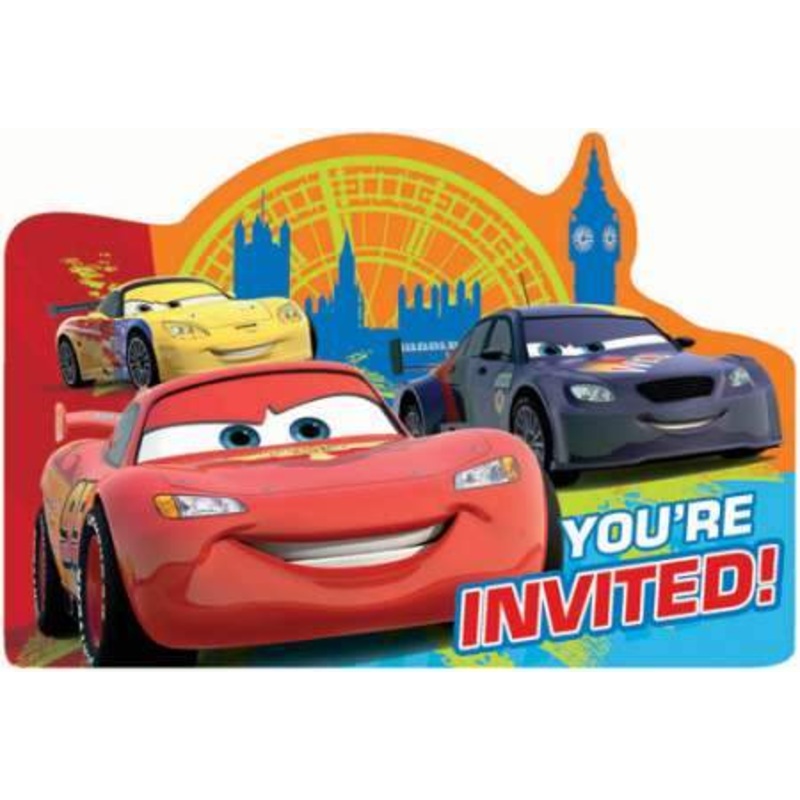 Cars 2 Invitations (8 count)