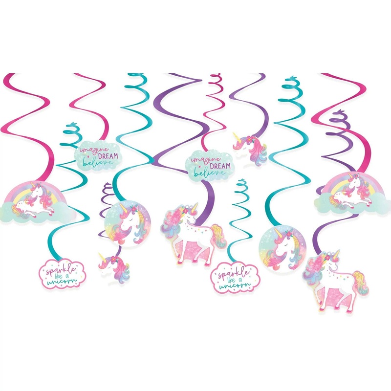 Enchanted Unicorn Swirls Decorations