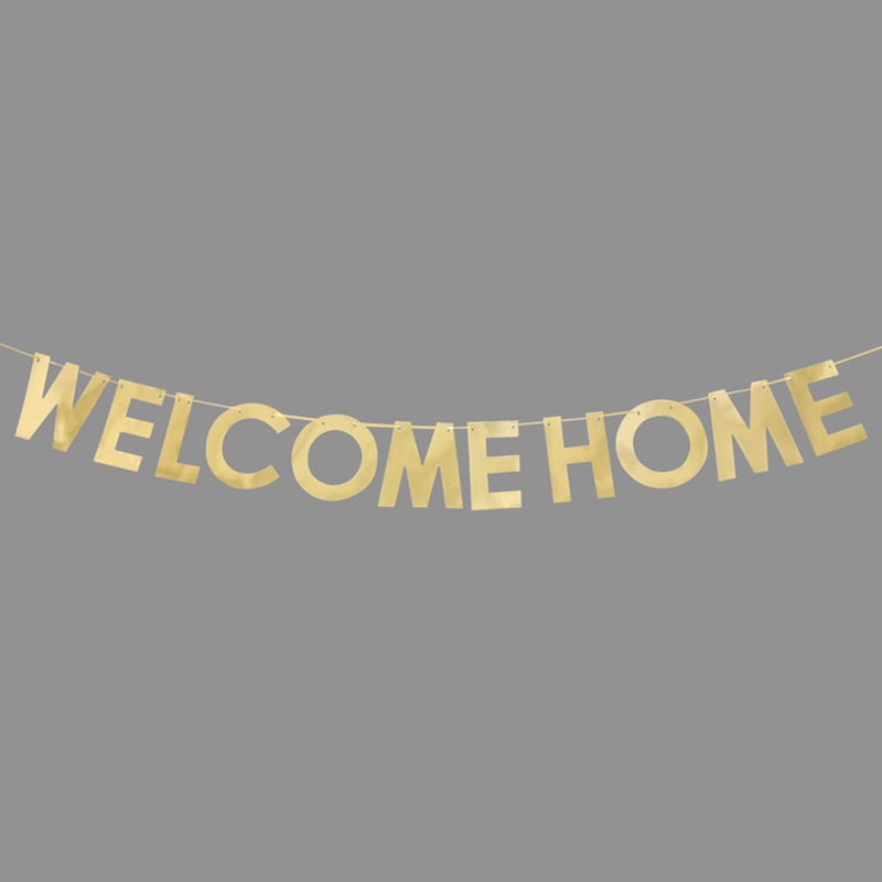Gold Welcome Home Banner