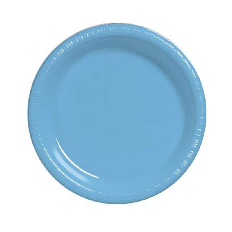 Pastel Blue 7" Plastic Plates (20 count)