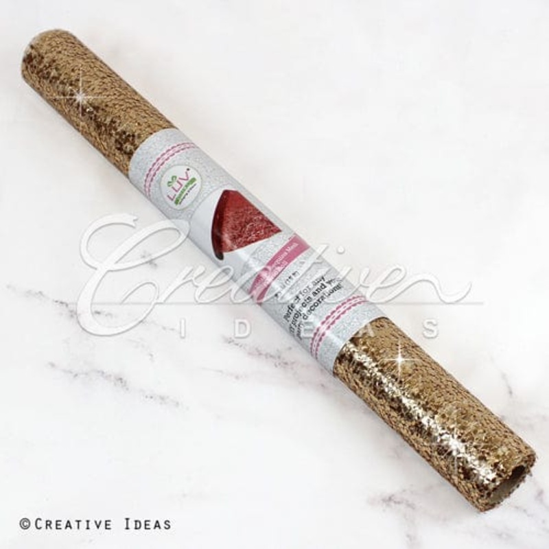 Rose Gold Metallic Sequins Mesh Ribbon 5 Yards 19