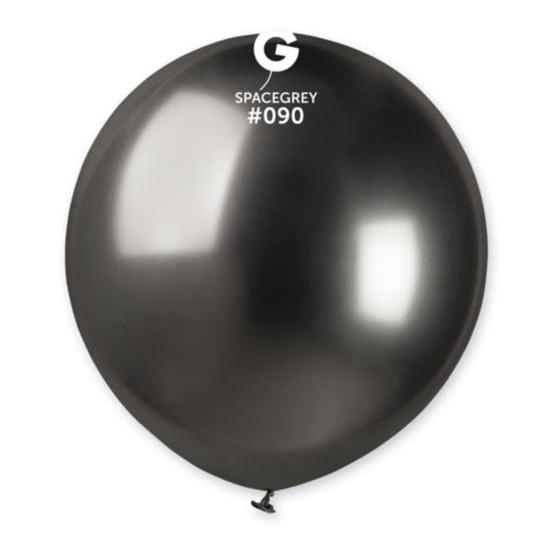 Shiny Space Grey 19 Latex Balloons (25 count)