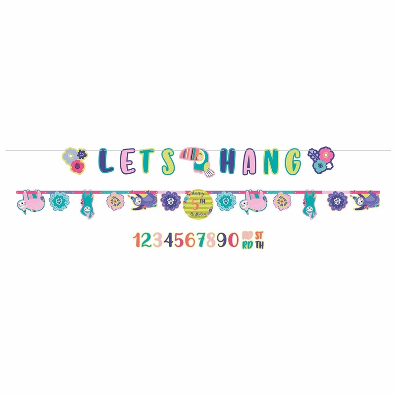 Sloth Birthday Customizable Age Banner