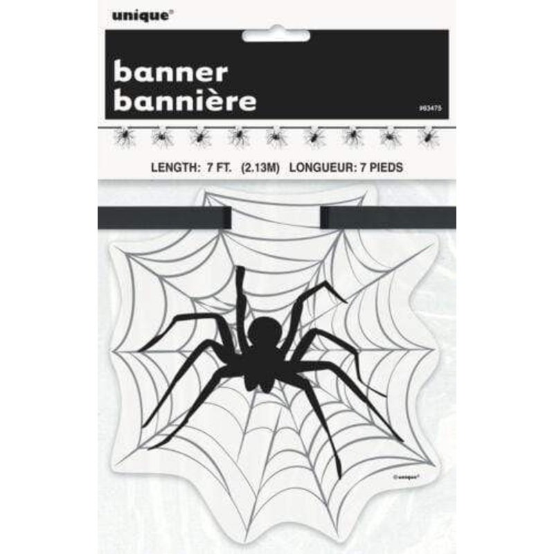 Spider Web Halloween Banner