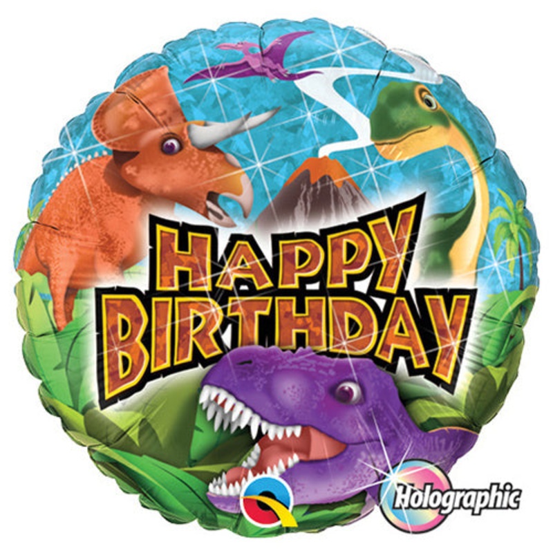 Birthday Dinosaurs 18 Balloon