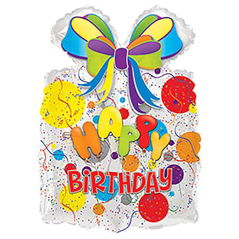 Birthday Gift W/ Balloons 26 Balloon